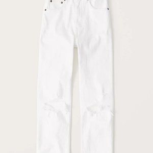 ABERCROMBIE CURVE LOVE WHITE JEANS